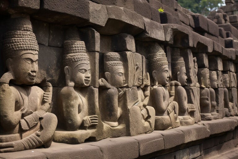 보로부두르 사원의 석상