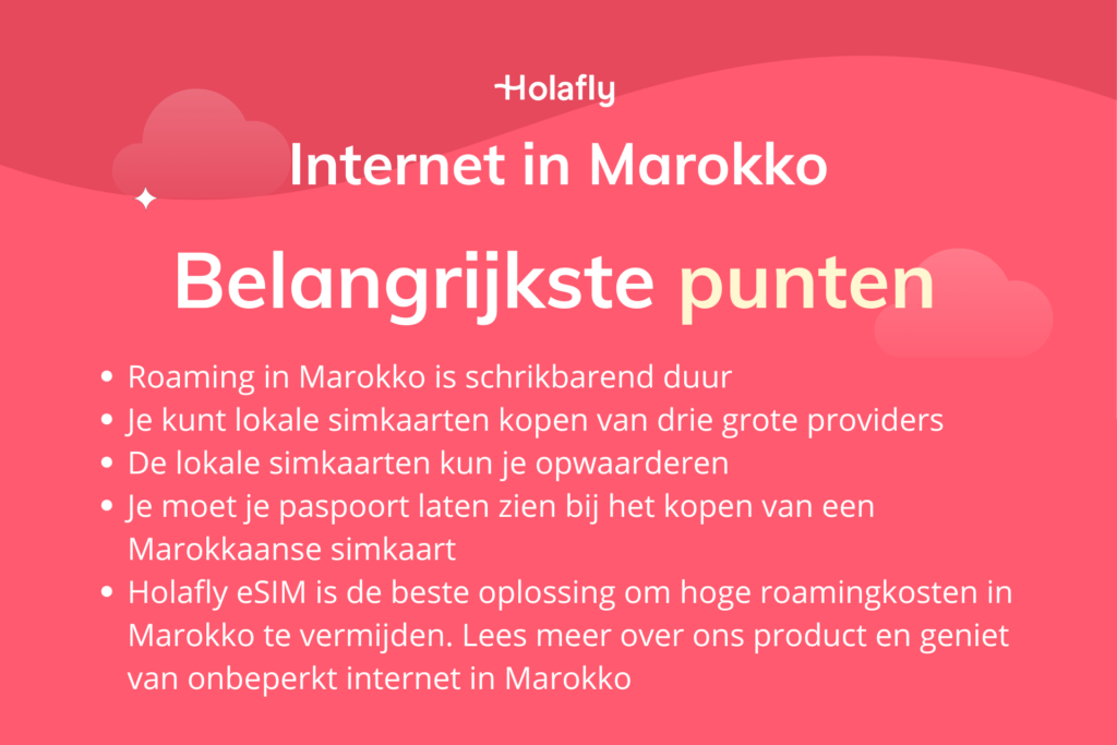 Overzicht van de belangrijkste punten van dit artikel over internet in Marokko