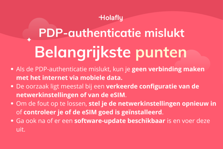 Afbeelding waarop de inhoud van het artikel over PDP-authenticatiefout wordt samengevat