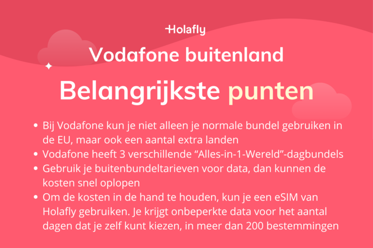 Afbeelding met daarop de belangrijkste punten over Vodafone in het buitenland samengevat