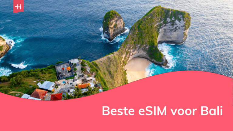 Foto van Kelingking Beach op Nusa Penida als uitgelichte afbeelding voor een artikel over de beste eSIM voor Bali
