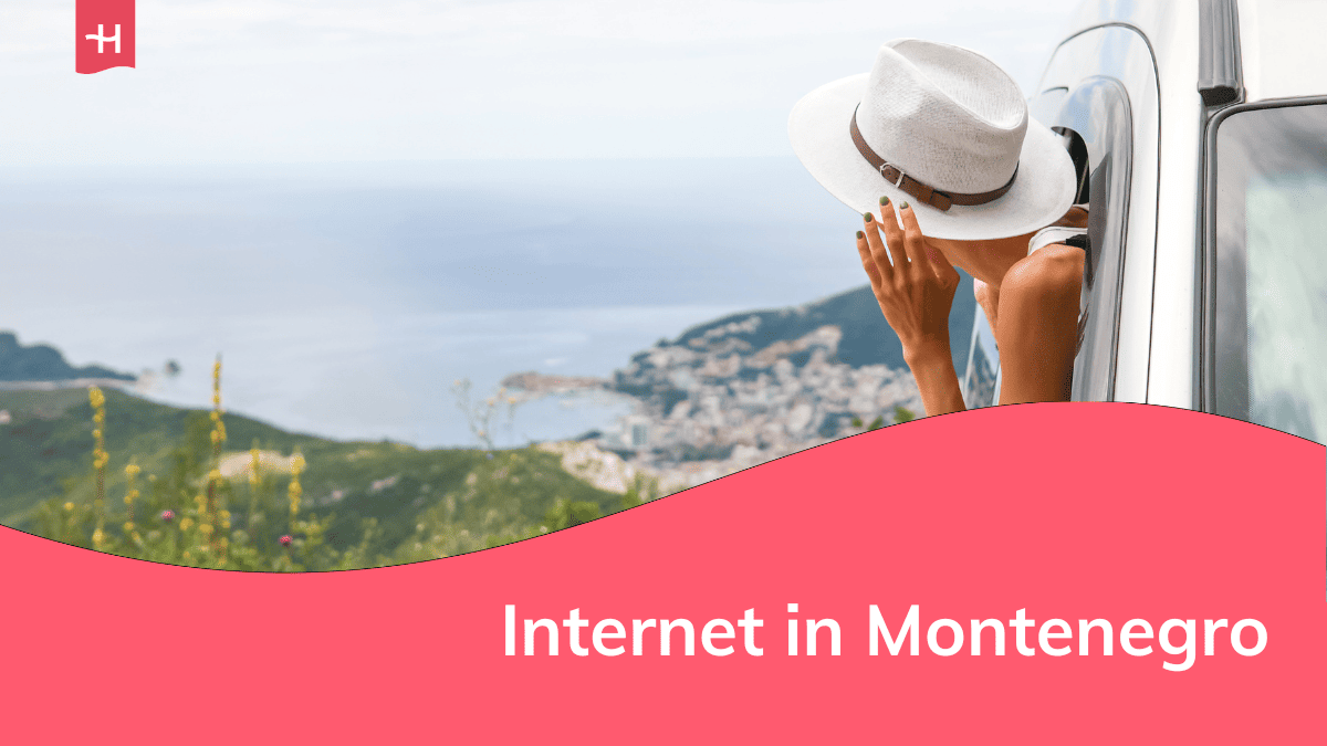 Foto van een vrouw die uit een auto kijkt met zicht op zee als uitgelichte afbeelding voor een artikel over internet in Montenegro