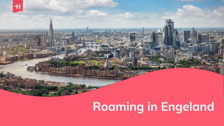 Foto van de skyline van Londen als uitgelichte afbeelding voor een artikel over roaming in Engeland