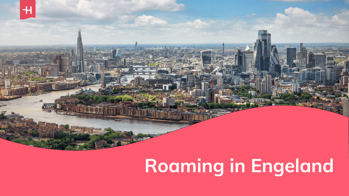 Foto van de skyline van Londen als uitgelichte afbeelding voor een artikel over roaming in Engeland