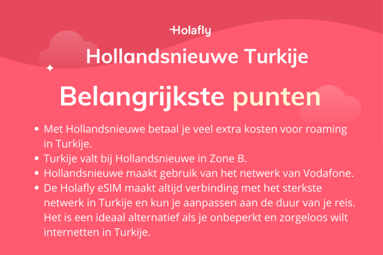Afbeelding met daarop de belangrijkste punten over Hollandsnieuwe in Turkije samengevat