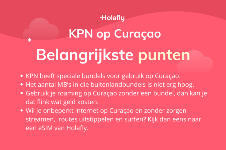 Afbeelding met daarop de belangrijkste punten over KPN op Curaçao samengevat