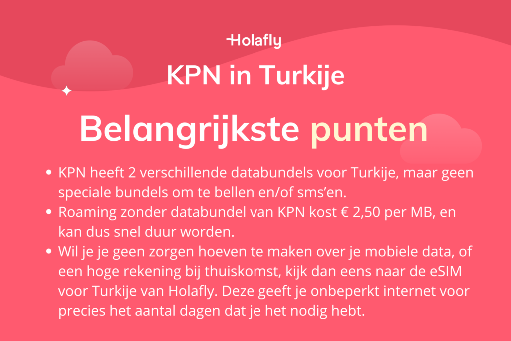 Afbeelding met daarop de belangrijkste punten over KPN in Turkije samengevat