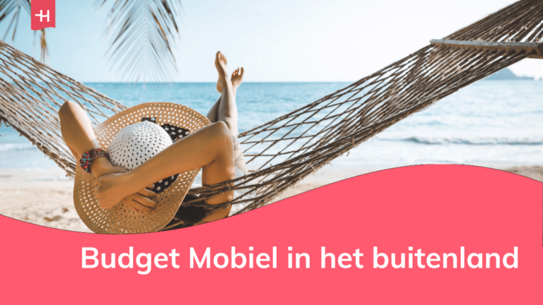 Foto van een vrouw die in een hangmat ligt op een exotisch strand als uitgelichte afbeelding voor een pagina over Budget Mobiel in het buitenland