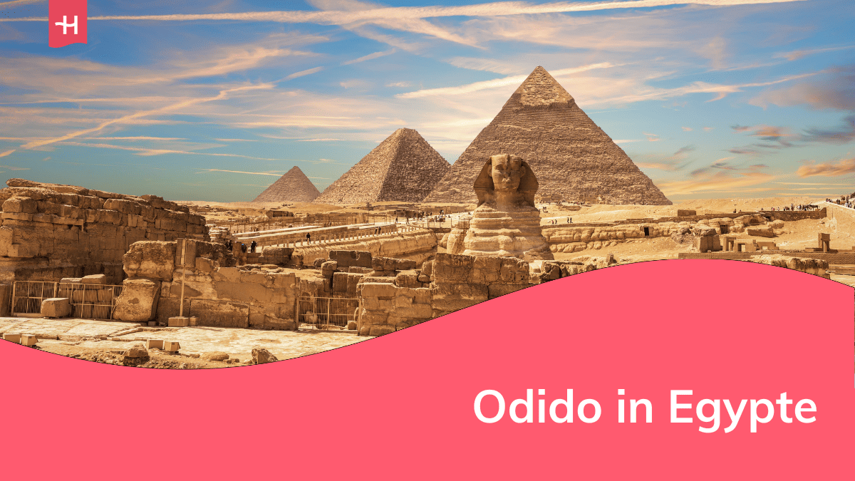 Foto van de piramides en de sfinx als uitgelichte afbeelding voor een pagina over Odido in Egypte