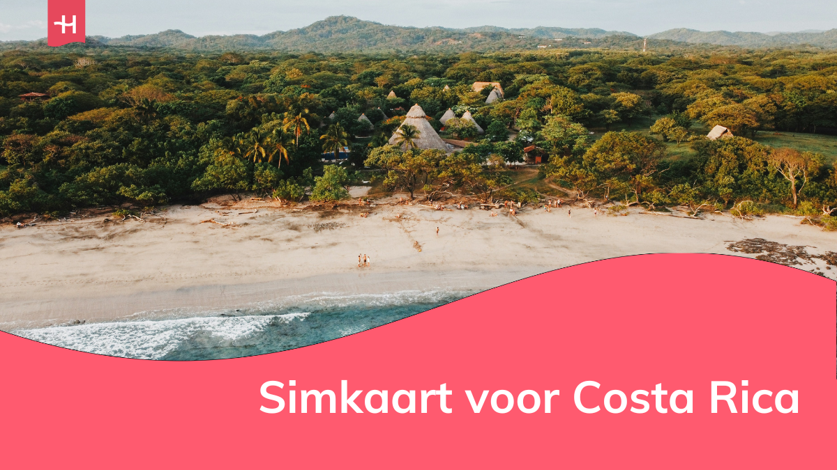 Foto van een tropisch strand als uitgelichte afbeelding voor een pagina over een simkaart voor Costa Rica