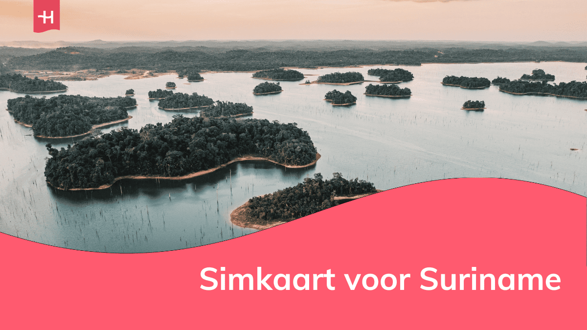 Foto van een groep eilandjes in Suriname als uitgelichte afbeelding voor een pagina over simkaart voor Suriname
