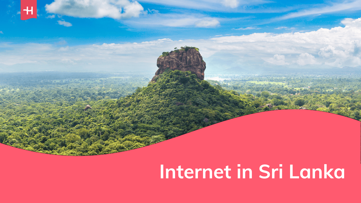 Foto van Lion Rock als uitgelichte afbeelding voor een artikel over internet in Sri Lanka