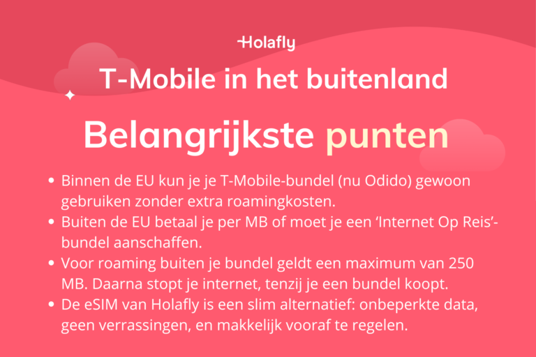 Afbeelding met daarop de belangrijkste punten over T-Mobile in het buitenland samengevat