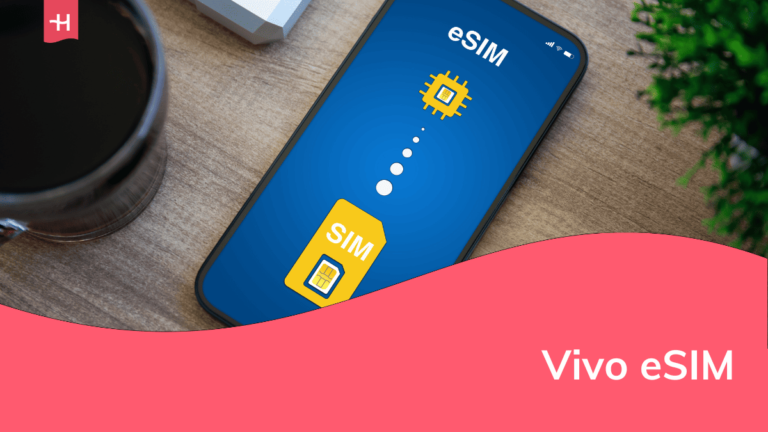 Foto van een smartphone met daarop de woorden "SIM" en "eSIM" als uitgelichte afbeelding voor een artikel over de Vivo eSIM