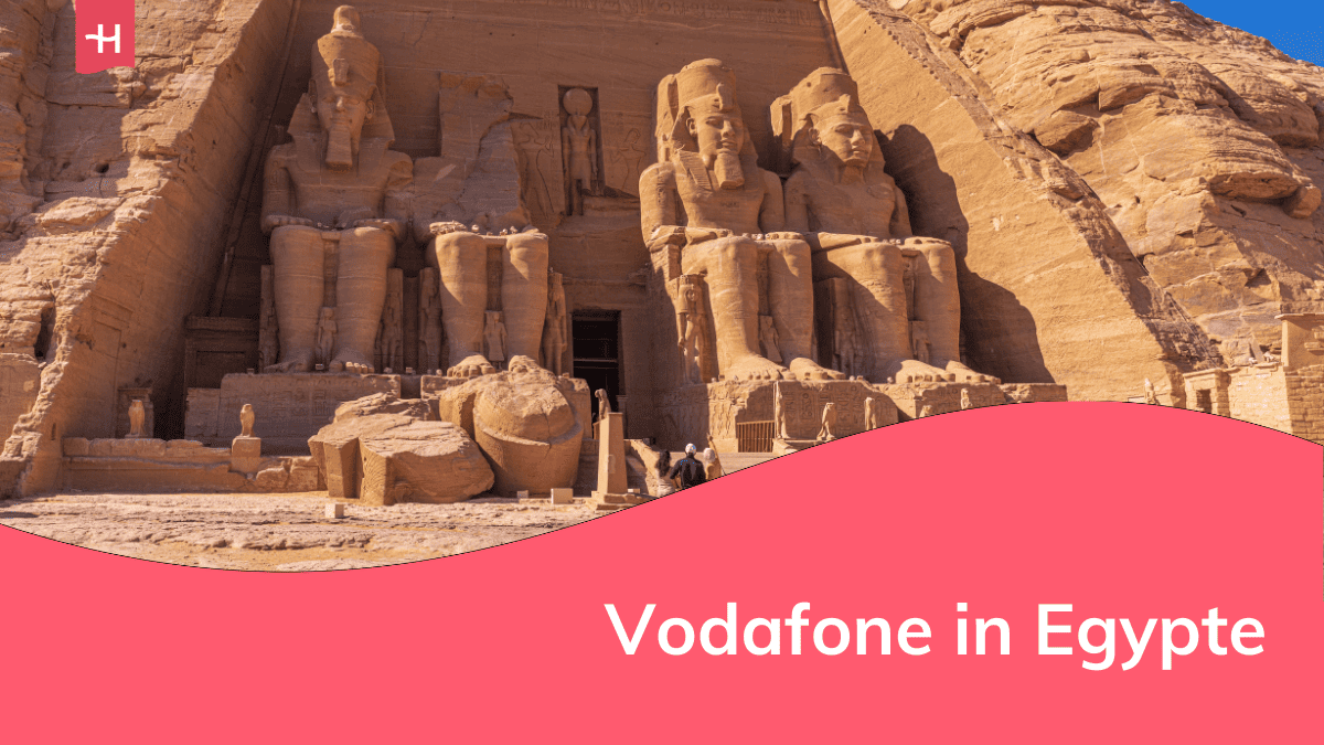 De tempel van Aboe Simbel in Egypte als uitgelicht afbeelding voor een artikel over Vodafone in Egypte