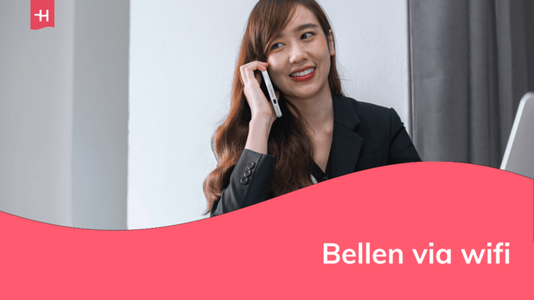 Foto van een vrouw die aan het bellen is als uitgelichte afbeelding voor een artikel over bellen via wifi