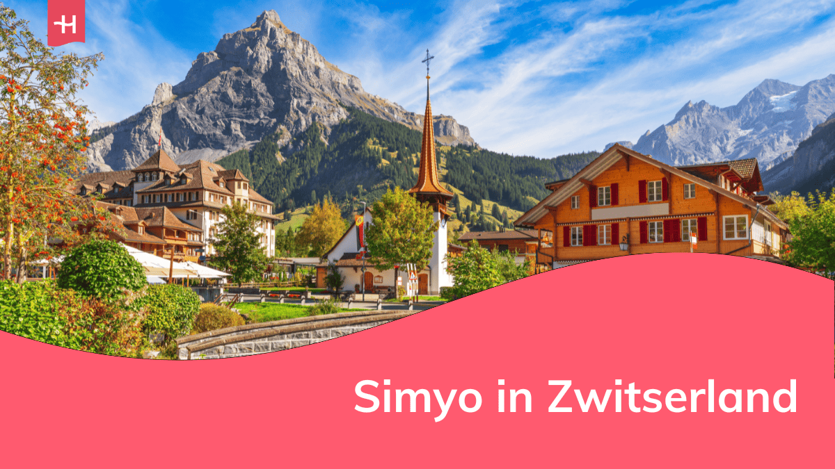 Foto van bergdorpje Kandersteg als uitgelichte afbeelding voor een artikel over Simyo in Zwitserland