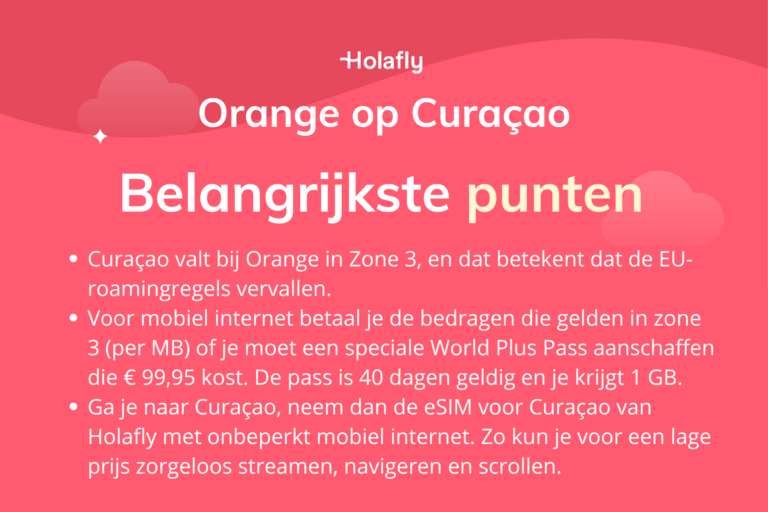 Afbeelding met daarop de belangrijkste punten over Orange op Curaçao samengevat