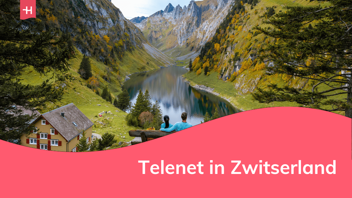 Foto van een koppel dat uitkijkt over de Falensee in Appenzell, Zwitserland als uitgelichte afbeelding voor een artikel over Telenet in Zwitserland