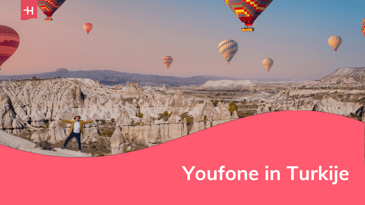 Foto van luchtballonnen in Cappadocië als uitgelichte afbeelding voor een artikel over Youfone in Turkije