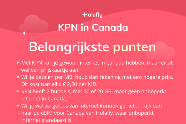 Afbeelding met daarop de belangrijkste punten over KPN in Canada samengevat
