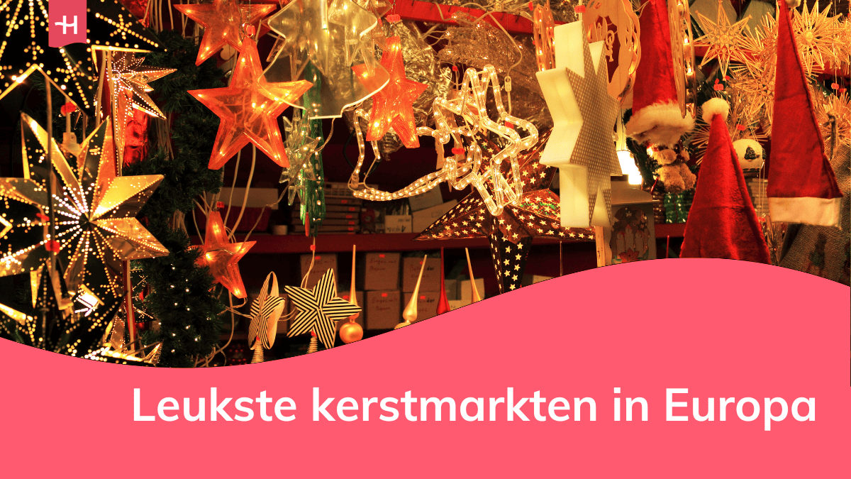 Foto van kerstdecoratie en -ornamenten als uitgelichte afbeelding voor een artikel over de leukste kerstmarkten in Europa