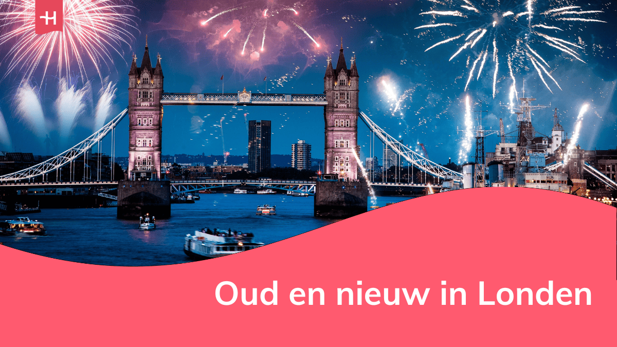 Foto van de Tower Bridge in Londen met vuurwerk als uitgelichte afbeelding voor een artikel over oud en nieuw in Londen
