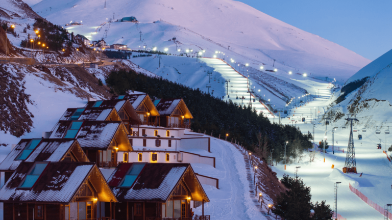 Sfeerbeeld van skigebied Palandöken in Turkije