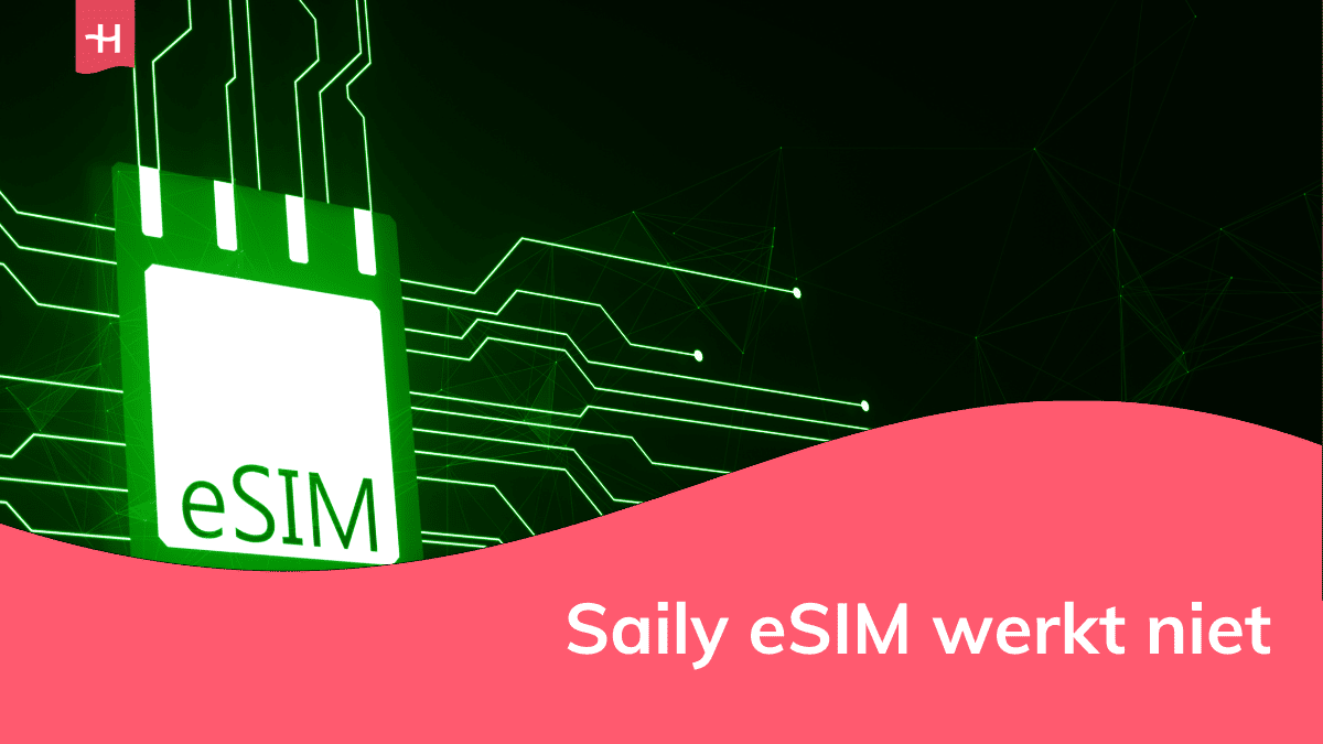 Foto van een e-simkaart met het woord "eSIM" als uitgelichte afbeelding voor een artikel over Saily eSIM werkt niet