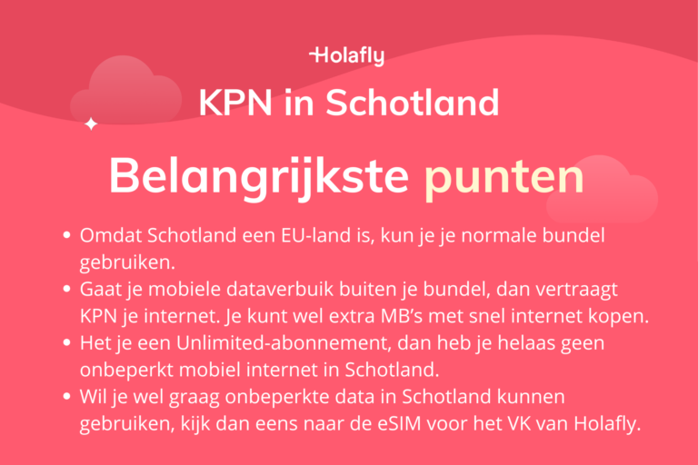 Afbeelding met daarop de belangrijkste punten over KPN in Schotland samengevat