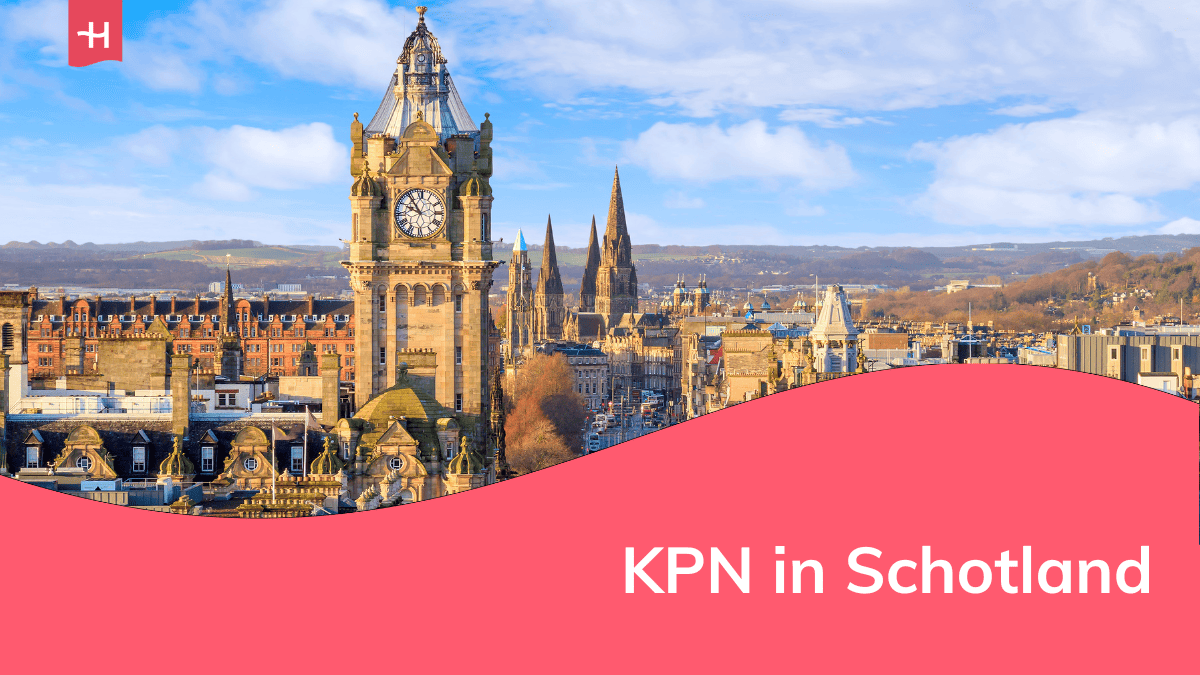 Sfeerbeeld van de stad Edinburgh als uitgelichte afbeelding voor een artikel over KPN in Schotland