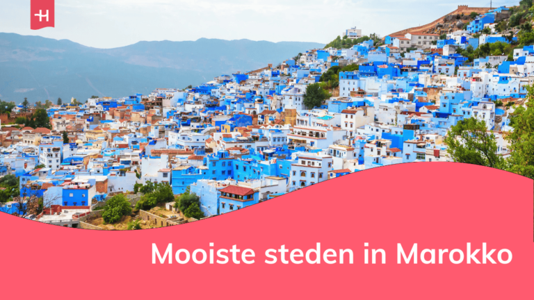 Sfeerbeeld van de blauwe stad Chefchaouen in Marokko als uitgelichte afbeelding voor een artikel over de mooiste steden in Marokko