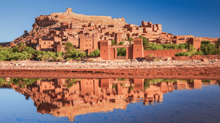 Sfeerbeeld van de Ksar van Aït Benhaddou, net buiten Ouarzazate