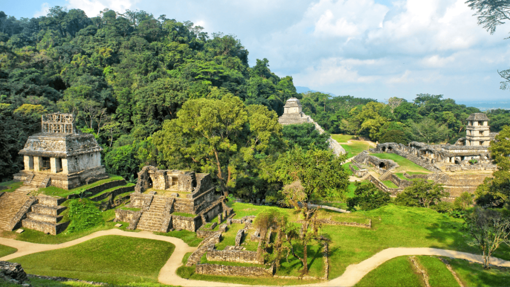 Sfeerbeeld van de Tempels van Palenque, een van de mooiste bezienswaardigheden in Mexico