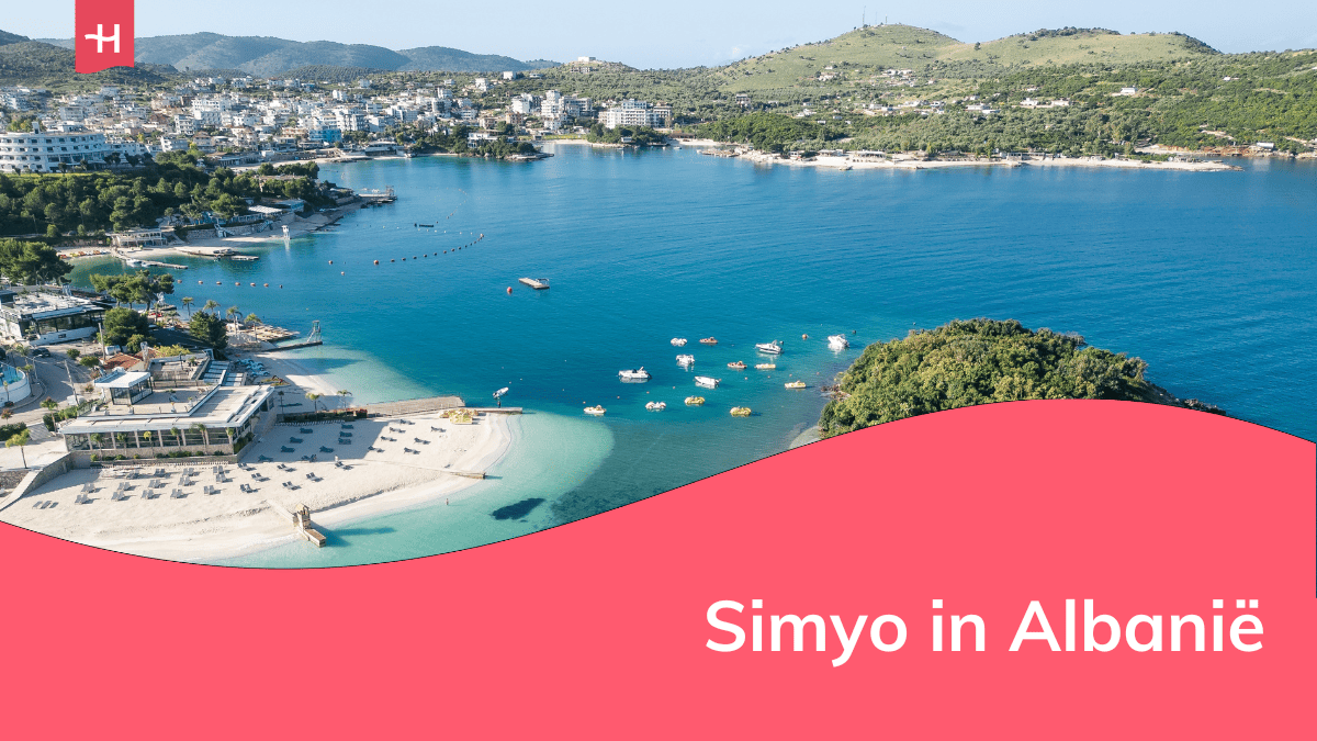 Foto van de exotische stranden van Ksamil als uitgelichte afbeelding voor een artikel over Simyo in Albanië