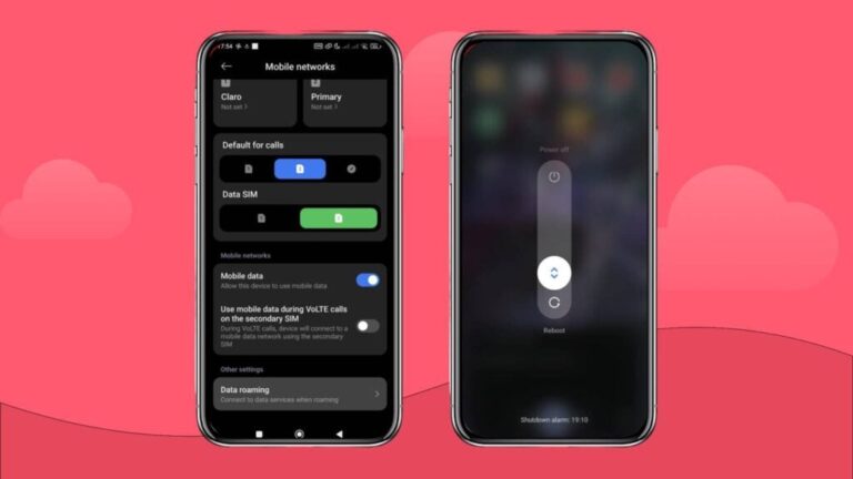 Foto van twee smartphones met daarop de stappen voor het instellen van je standaardlijn