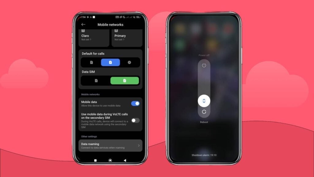 Foto van twee smartphones met daarop de stappen voor het instellen van je standaardlijn