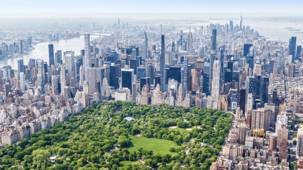 Luchtfoto van Central Park