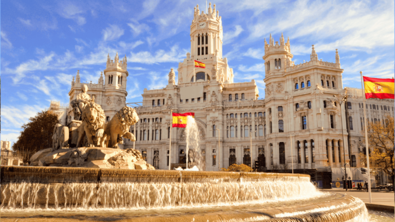 Foto van de Cibeles-fontein in Madrid