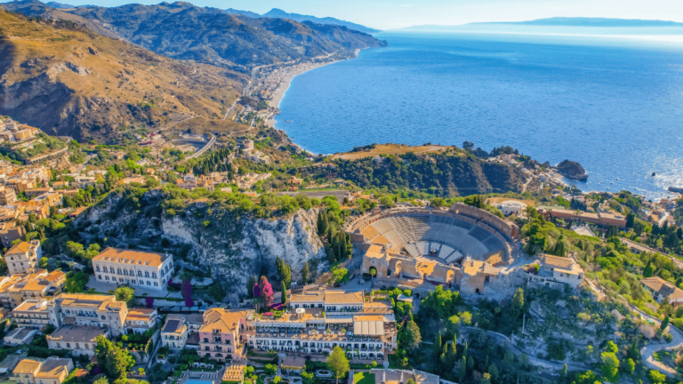Foto van het Grieks theater in Taormina