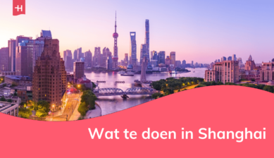 Foto van de skyline van Shanghai bij zonsopgang als uitgelichte afbeelding voor een artikel over "Wat te doen in Shanghai"