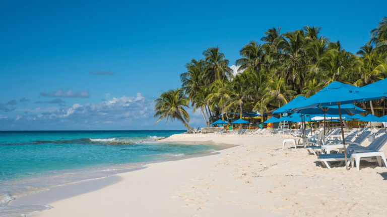 Foto van een strand op het eiland San Andres in Colombia