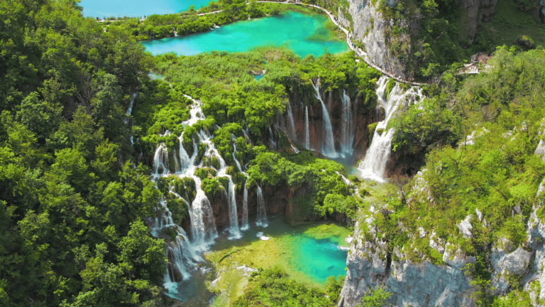Foto van het nationaal park Plitvicemeren in Kroatië