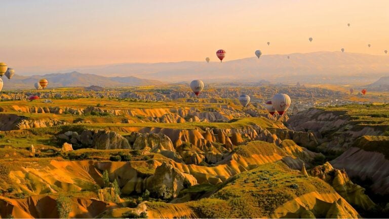 Luchtballonvaart in Cappadocië