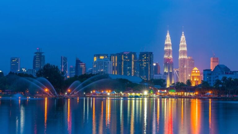 De Petronas Twin Towers in Kuala Lumpur