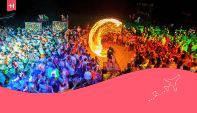 Sfeerbeeld van een Full Moon Party in Thailand
