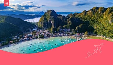 Luchtfoto van El Nido op Palawan, een van de mooiste eilanden van de Filipijnen