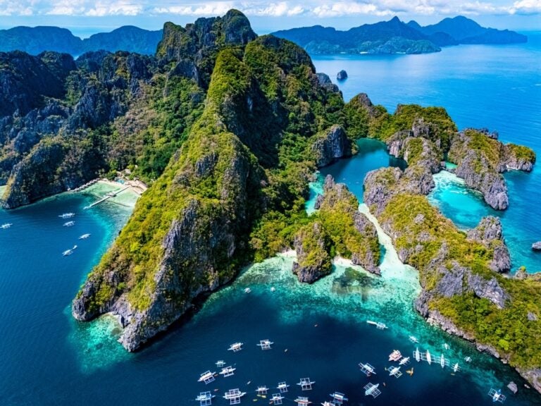 Luchtfoto van het eiland Palawan, een van de mooiste eilanden van de Filipijnen