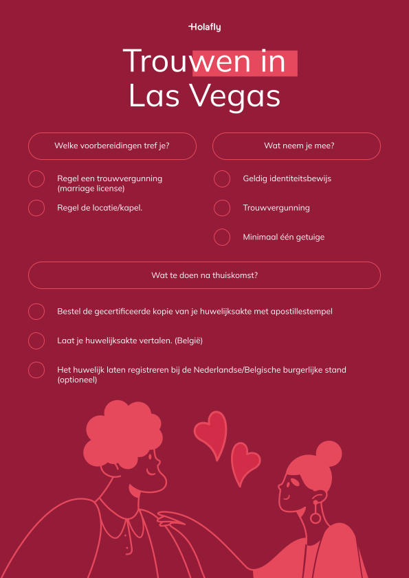 Checklist voor trouwen in Las Vegas