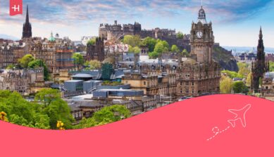 De skyline van Edinburg gezien vanaf Calton Hill als uitgelichte afbeelding voor een artikel over hoeveel dagen genoeg zijn voor een bezoek aan Edinburgh